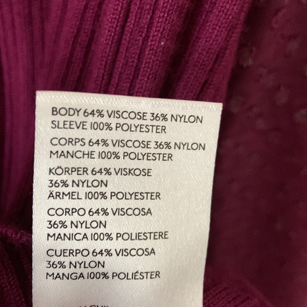 Anthropologie Elegant Purple Puff Sparkle Sleeve Women's Top - Picture 8 of 10